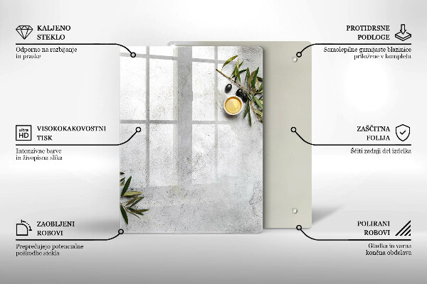 Zaščitna plošča za štedilnik Olive na betonu