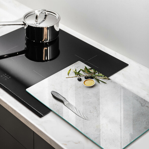 Zaščitna plošča za štedilnik Olive na betonu