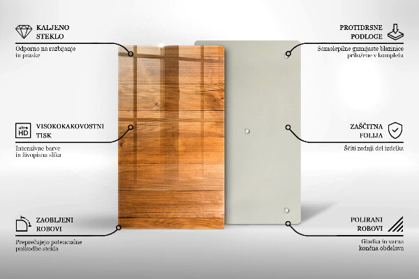 Zaščitna plošča za štedilnik Lesene deske