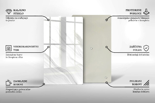 Zaščitna plošča za štedilnik Nežen marmor