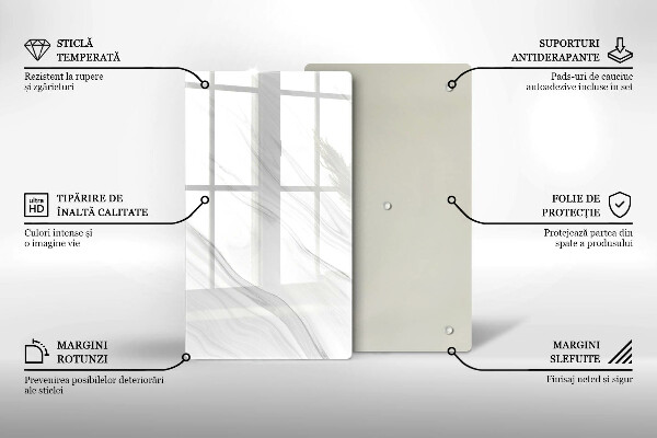 Zaščitna plošča za štedilnik Nežen marmor