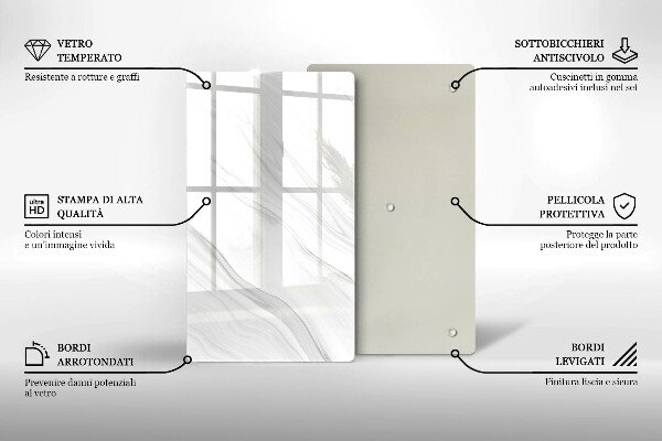 Zaščitna plošča za štedilnik Nežen marmor