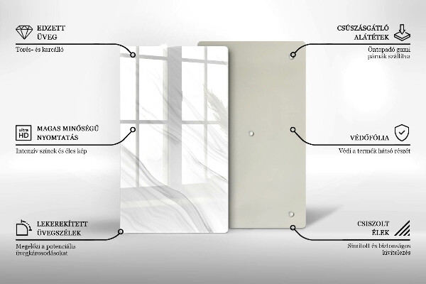 Zaščitna plošča za štedilnik Nežen marmor