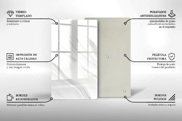 Zaščitna plošča za štedilnik Nežen marmor