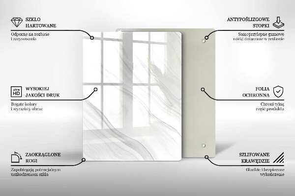 Zaščitna plošča za štedilnik Nežen marmor