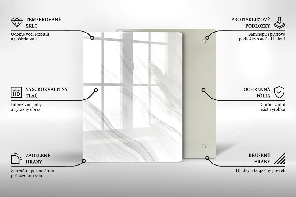 Zaščitna plošča za štedilnik Nežen marmor