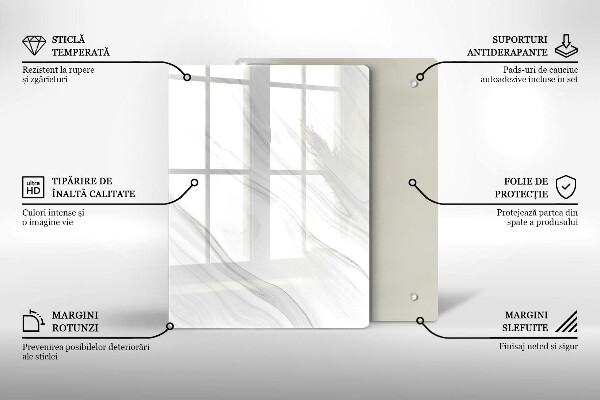 Zaščitna plošča za štedilnik Nežen marmor