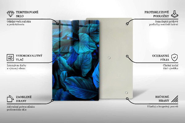 Zaščitna plošča za štedilnik Listi vegetacije v džungli