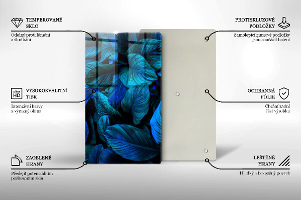 Zaščitna plošča za štedilnik Listi vegetacije v džungli