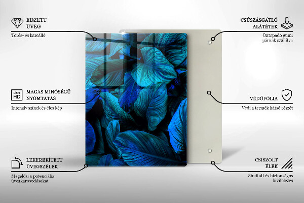 Zaščitna plošča za štedilnik Listi vegetacije v džungli