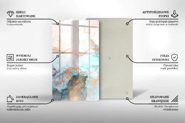 Zaščitna plošča za štedilnik Marmorna abstrakcija