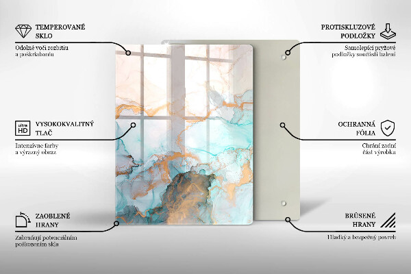 Zaščitna plošča za štedilnik Marmorna abstrakcija