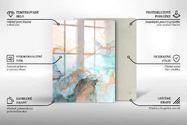 Zaščitna plošča za štedilnik Marmorna abstrakcija