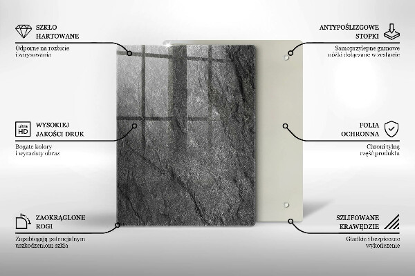 Zaščitna plošča za štedilnik Kamnita tekstura