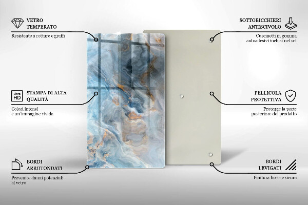 Zaščitna plošča za štedilnik Tekstura marmorja