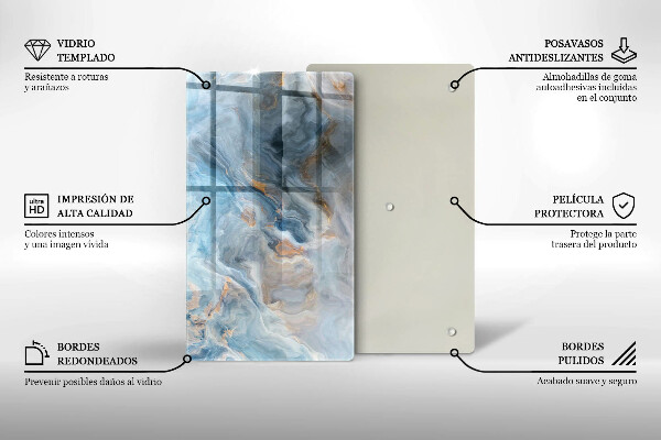 Zaščitna plošča za štedilnik Tekstura marmorja