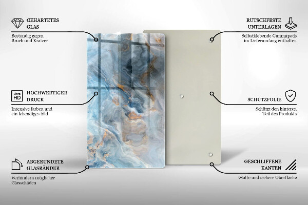 Zaščitna plošča za štedilnik Tekstura marmorja
