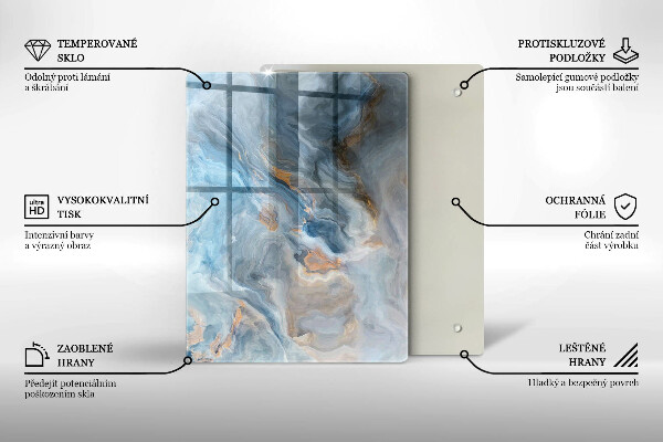 Zaščitna plošča za štedilnik Tekstura marmorja