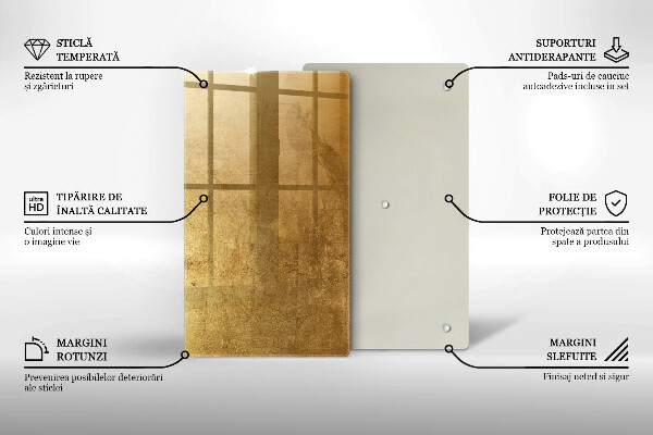 Zaščitna steklena plošča za štedilnik Zlata tekstura ozadja