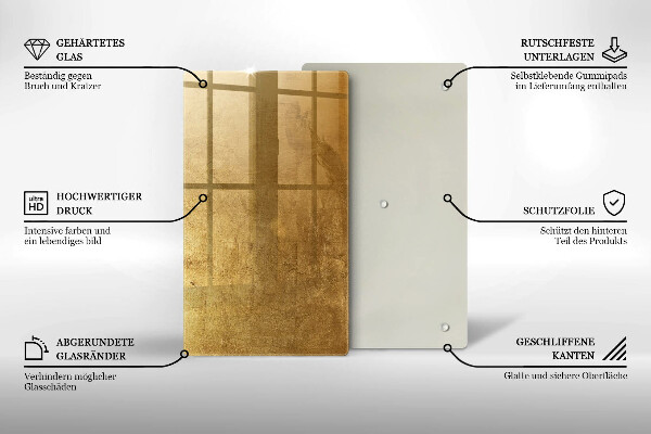 Zaščitna steklena plošča za štedilnik Zlata tekstura ozadja