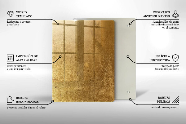 Zaščitna steklena plošča za štedilnik Zlata tekstura ozadja