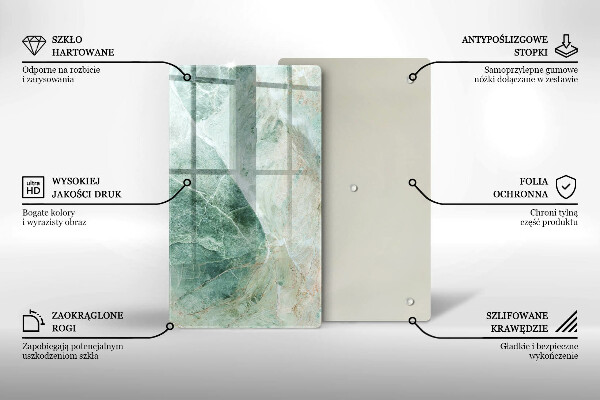 Zaščitna steklena plošča za štedilnik Kamnita struktura
