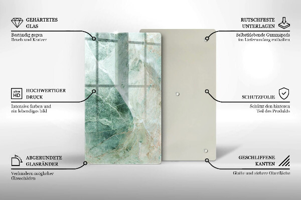 Zaščitna steklena plošča za štedilnik Kamnita struktura