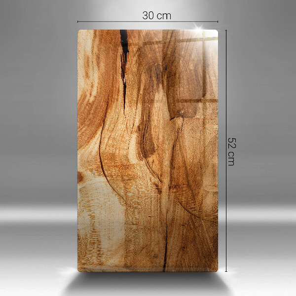 Zaščitna steklena plošča za štedilnik Tekstura lesene plošče