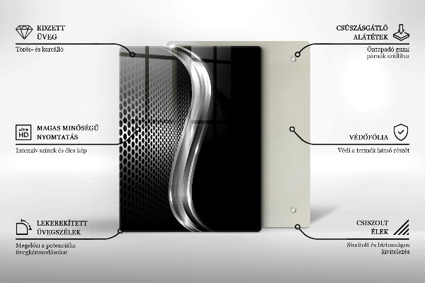 Zaščitna steklena plošča za štedilnik Kovinska konstrukcija