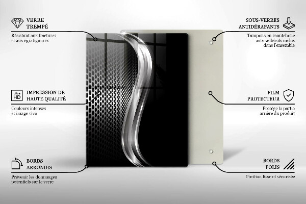 Zaščitna steklena plošča za štedilnik Kovinska konstrukcija