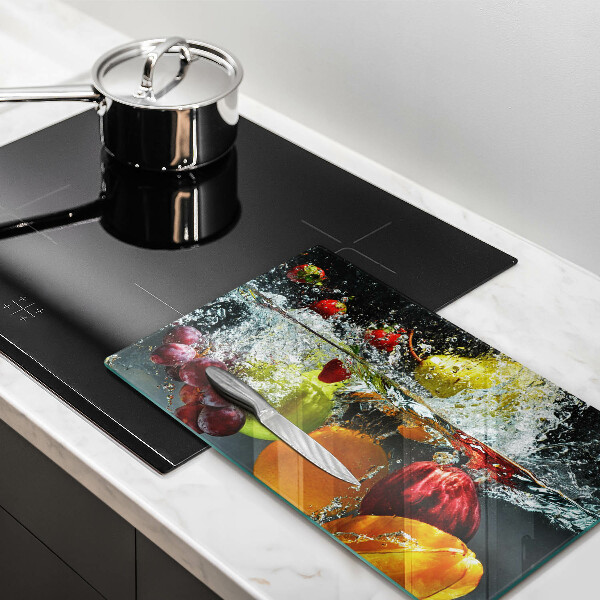 Zaščitna plošča za štedilnik Sočno sadje v vodi