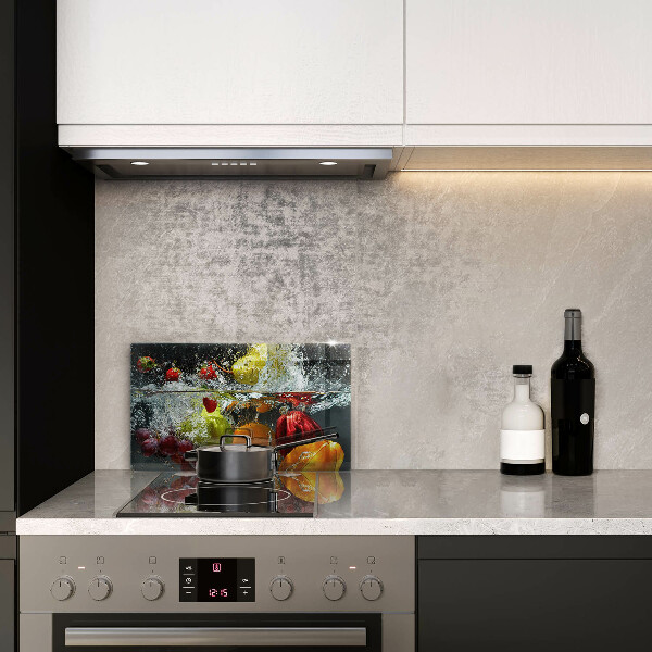 Zaščitna plošča za štedilnik Sočno sadje v vodi