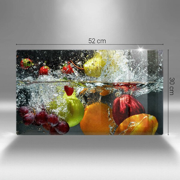 Zaščitna plošča za štedilnik Sočno sadje v vodi