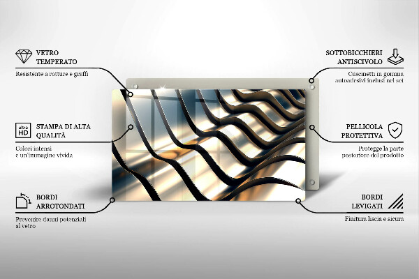 Zaščitna plošča za štedilnik 3D kovinske oblike