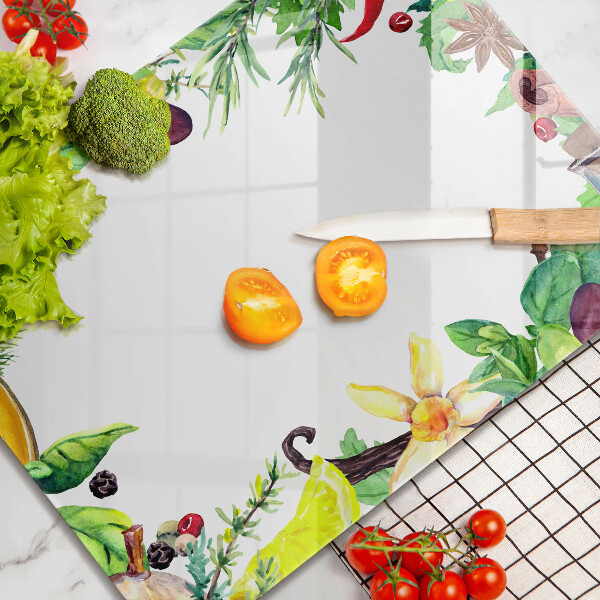 Zaščitna plošča za štedilnik Poslikana hrana
