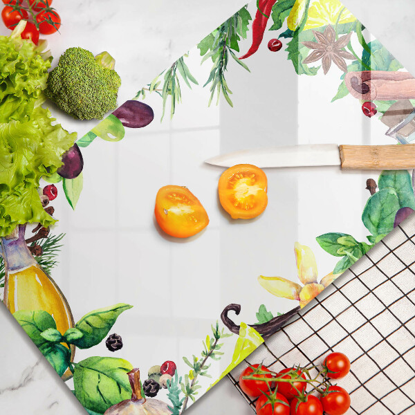 Zaščitna plošča za štedilnik Poslikana hrana