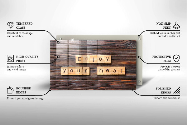 Zaščitna plošča za štedilnik Enjoy your meal