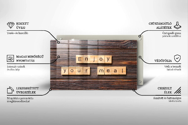 Zaščitna plošča za štedilnik Enjoy your meal
