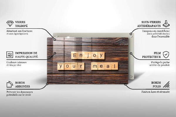 Zaščitna plošča za štedilnik Enjoy your meal