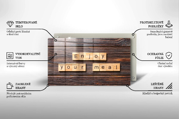 Zaščitna plošča za štedilnik Enjoy your meal