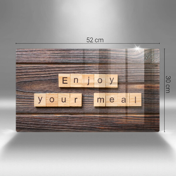 Zaščitna plošča za štedilnik Enjoy your meal