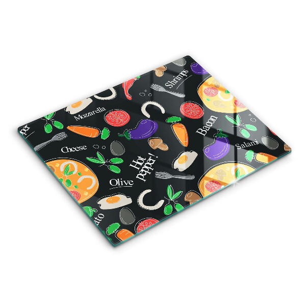 Zaščitna plošča za štedilnik Ilustracija hrane