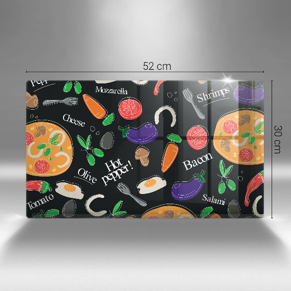 Zaščitna plošča za štedilnik Ilustracija hrane