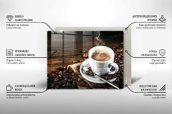 Zaščitna plošča za štedilnik Skodelica in kavna zrna