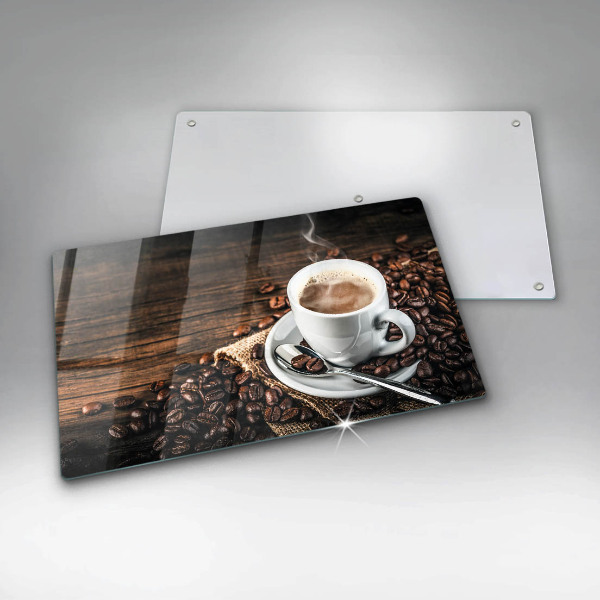 Zaščitna plošča za štedilnik Skodelica in kavna zrna