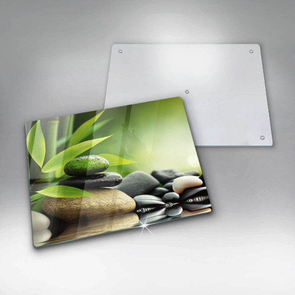 Zaščitna plošča za štedilnik Zen bambusovi kamni