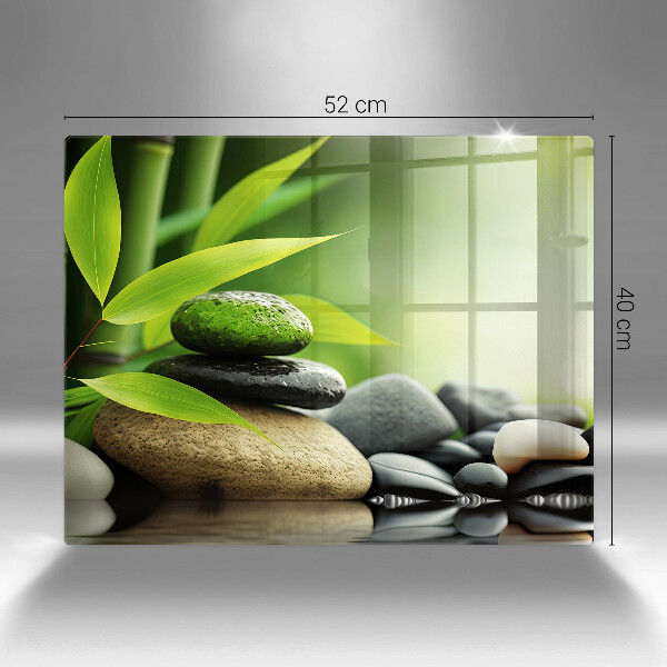 Zaščitna plošča za štedilnik Zen bambusovi kamni