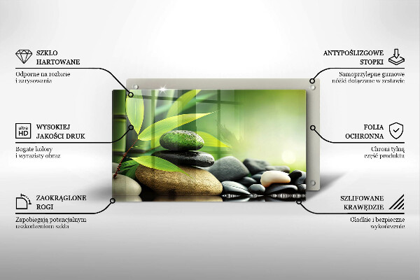 Zaščitna plošča za štedilnik Zen bambusovi kamni