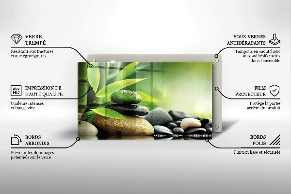 Zaščitna plošča za štedilnik Zen bambusovi kamni