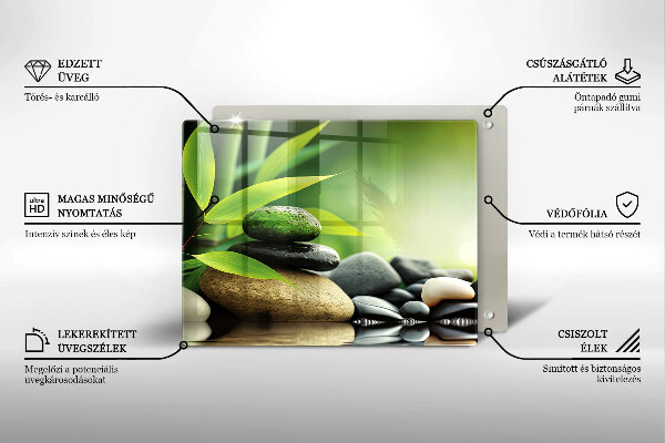 Zaščitna plošča za štedilnik Zen bambusovi kamni